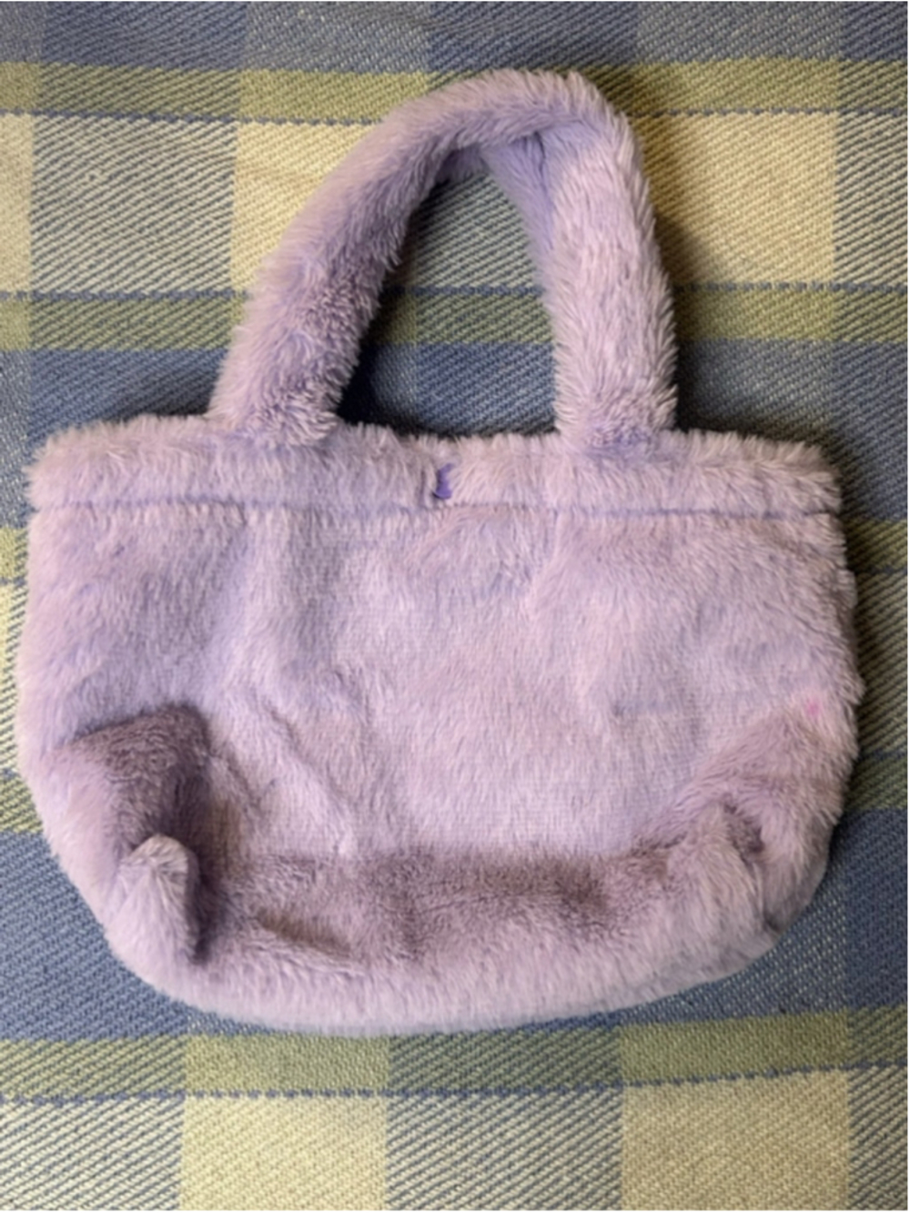 Sanrio Kuromi Plush Tote Bag Fuzzy Purple 11ā Kawaii Character Purse 2023 - Picture 2 of 5